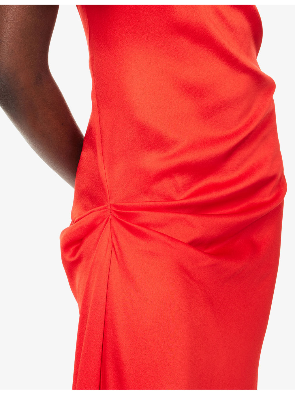 Draped Short-Sleeves Woven Midi Dress - 6