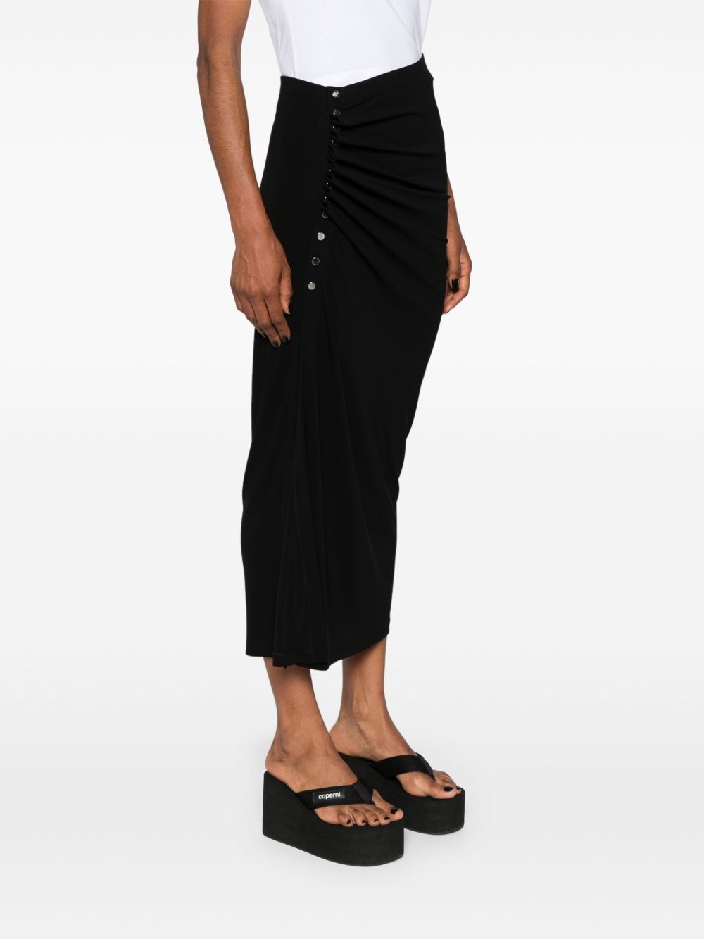 ruched midi skirt - 3