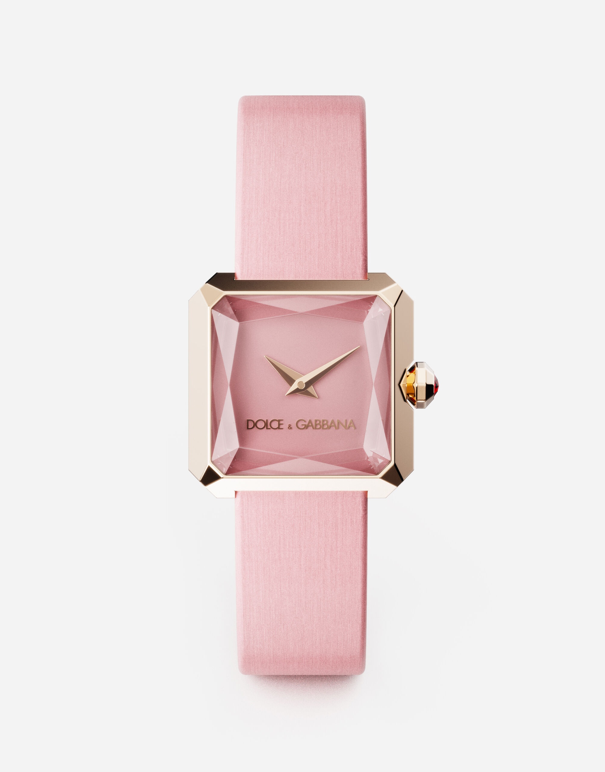 Gold watch with silk strap - 1