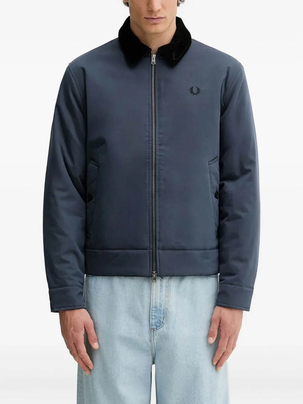 logo-embroidered jacket - 1