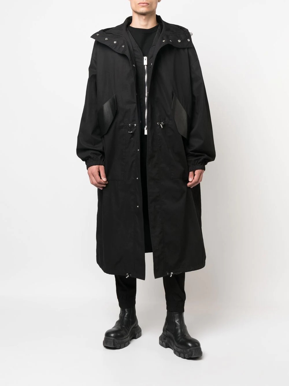 detachable-vest hooded parka - 2