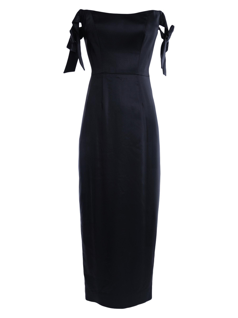 Women's Verona Corseted Satin Dress - Black 1