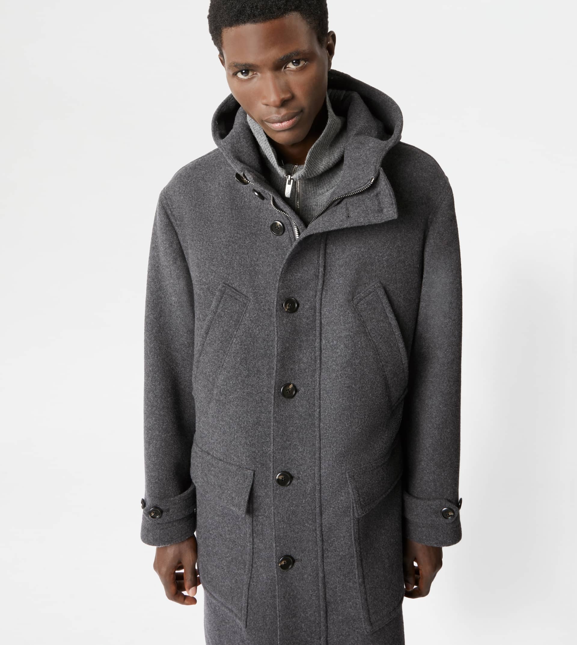 PARKA IN WOOL - GREY - 7