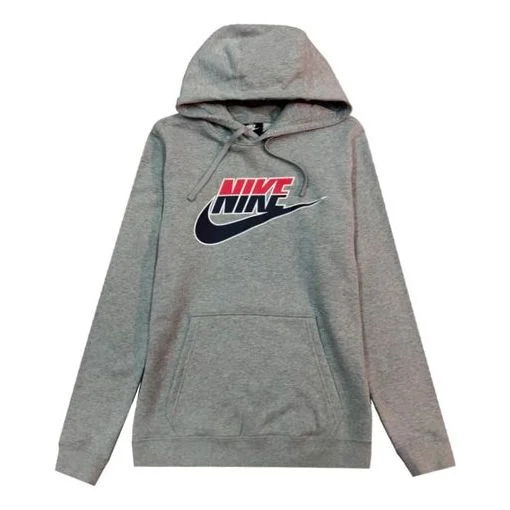 Nike Casual Sports Printing Alphabet Logo Pullover Gray CJ9449-063 - 1