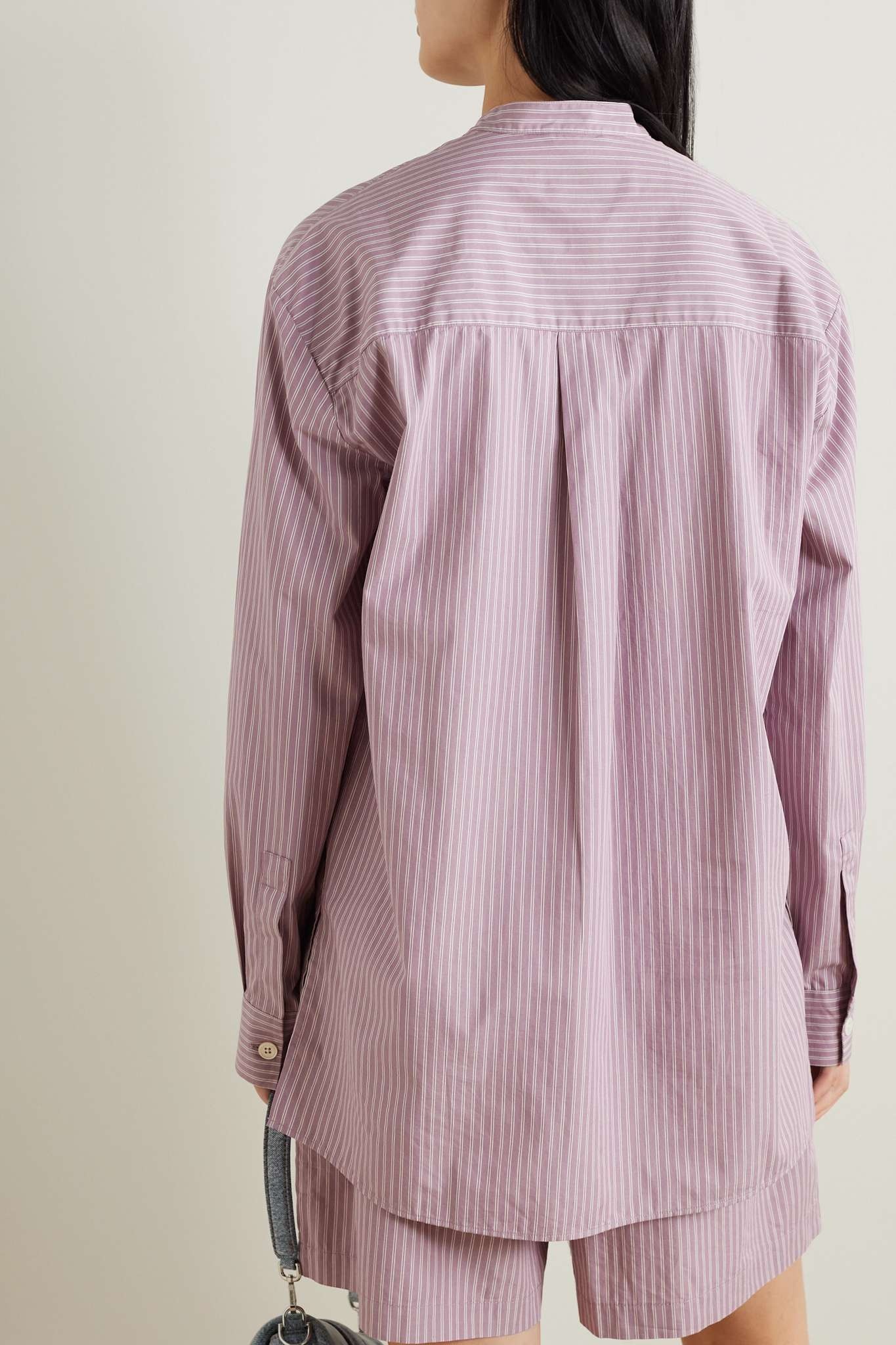+ TEKLA pinstriped organic cotton-voile shirt - 4