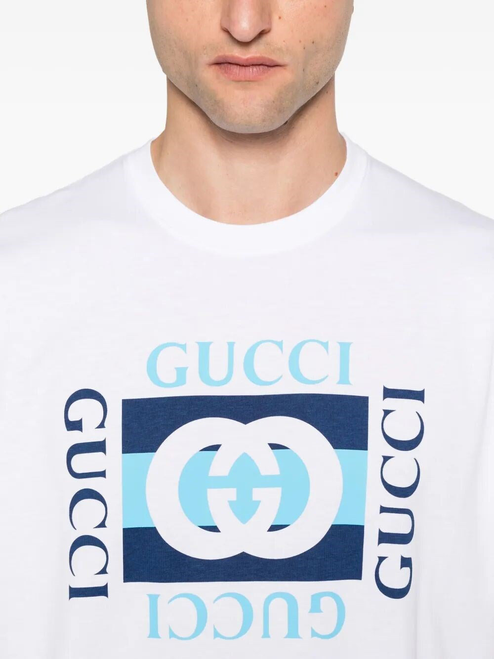 Gucci Men Short Sleeve Cotton Jersey T-Shirt - 3