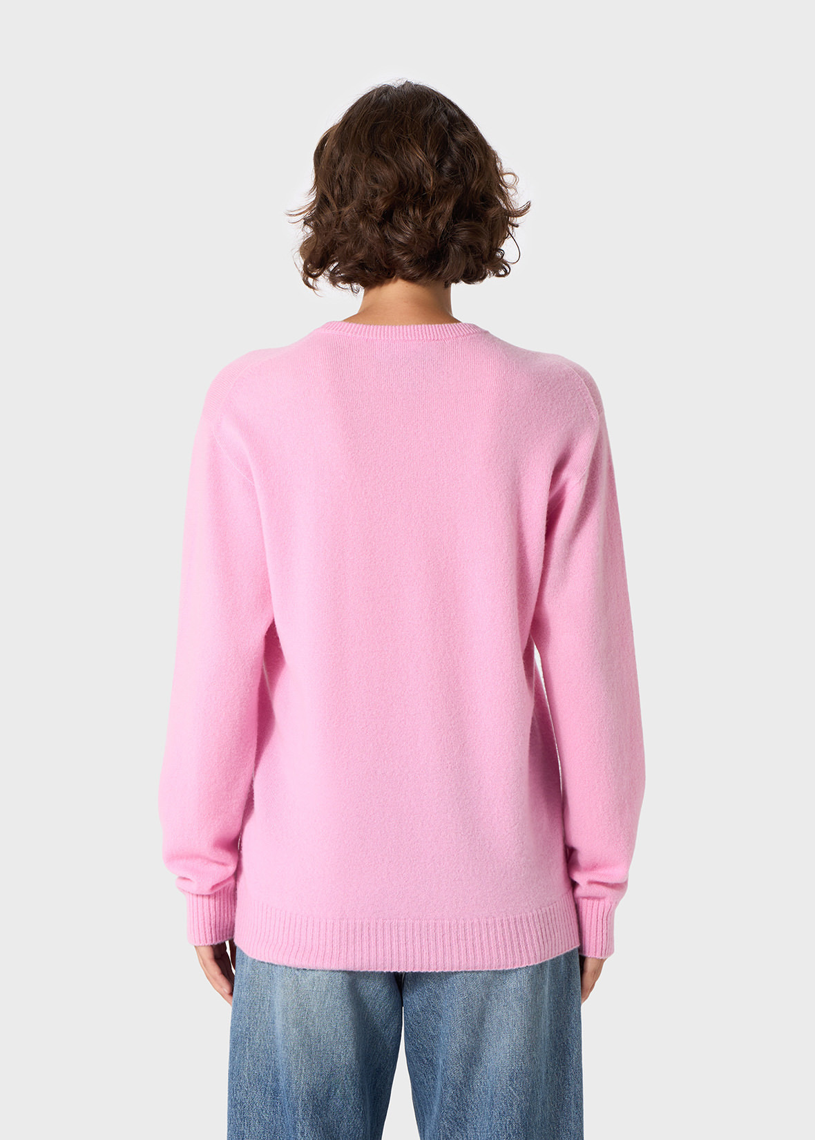 CASHMERE SWEATER WITH BLUMARINE RHINESTONE LOGO - 4