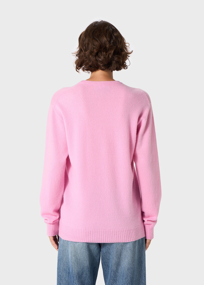 CASHMERE SWEATER WITH BLUMARINE RHINESTONE LOGO 4
