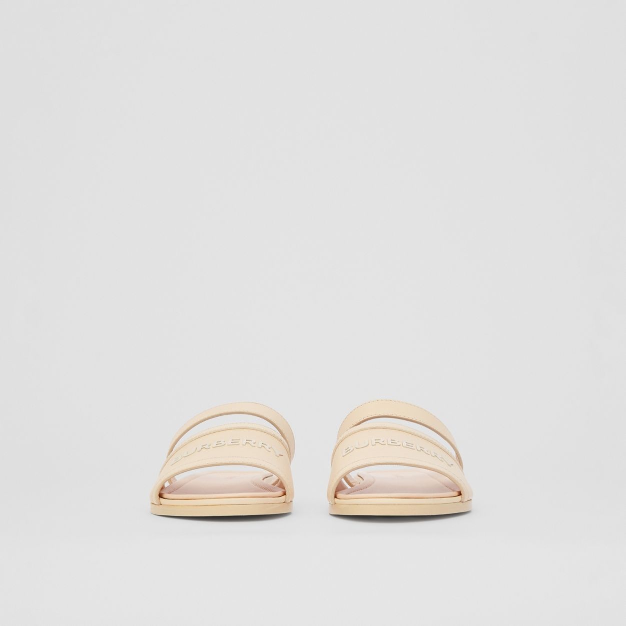 Logo Print Leather Sandals - 4