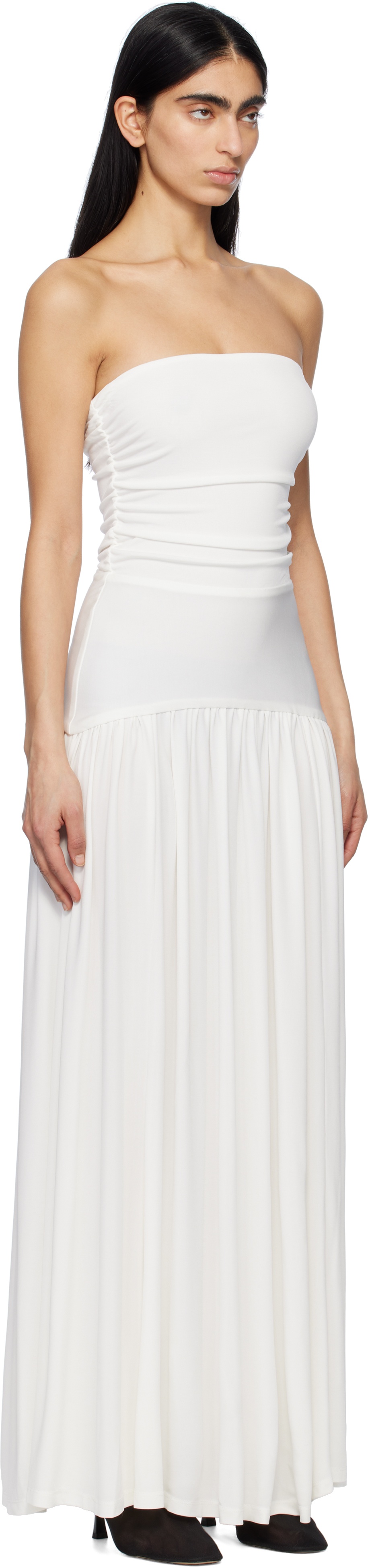 White Mariana Maxi Dress - 3