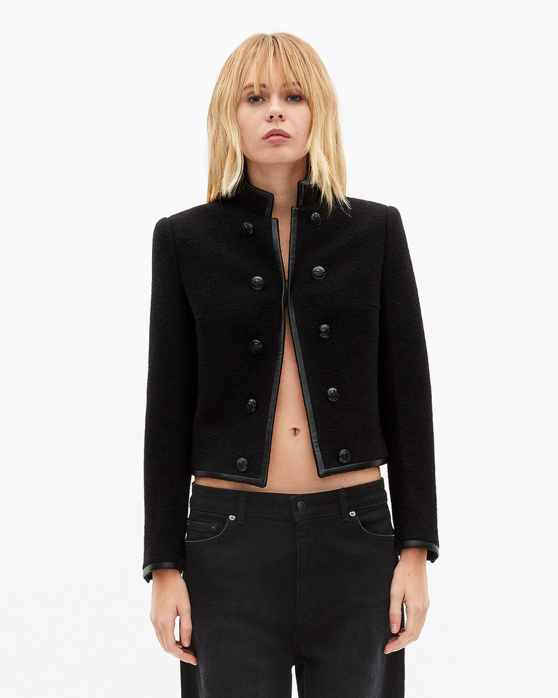 OFFICER-STYLE JACKET IN BLACK WOOL 3
