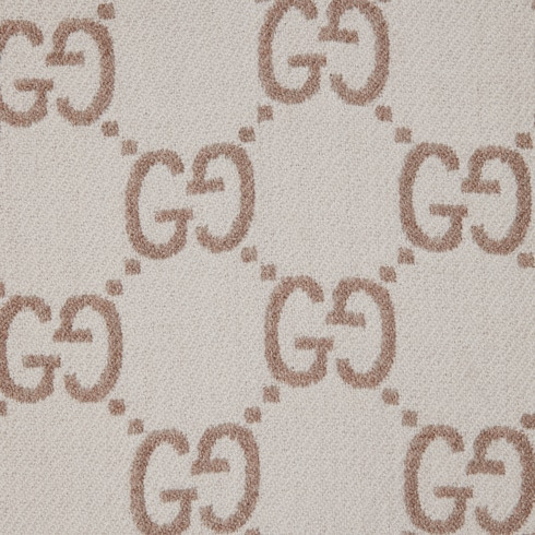 GG wool jacquard cape - 5