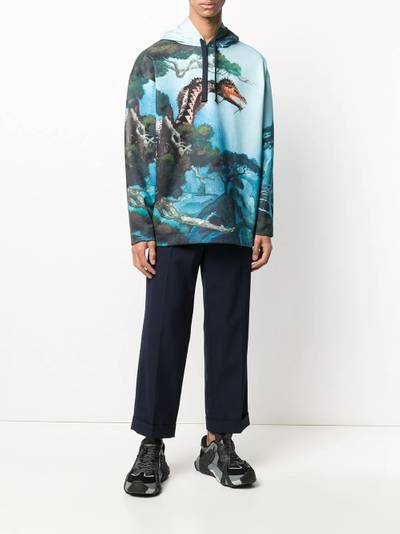 Valentino Dragons Garden relaxed-fit hoodie outlook