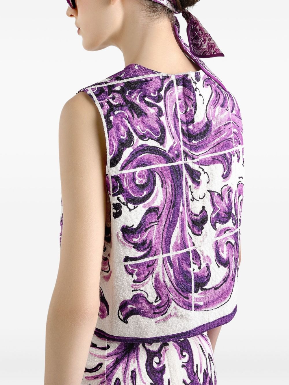 Majolica-print top - 5