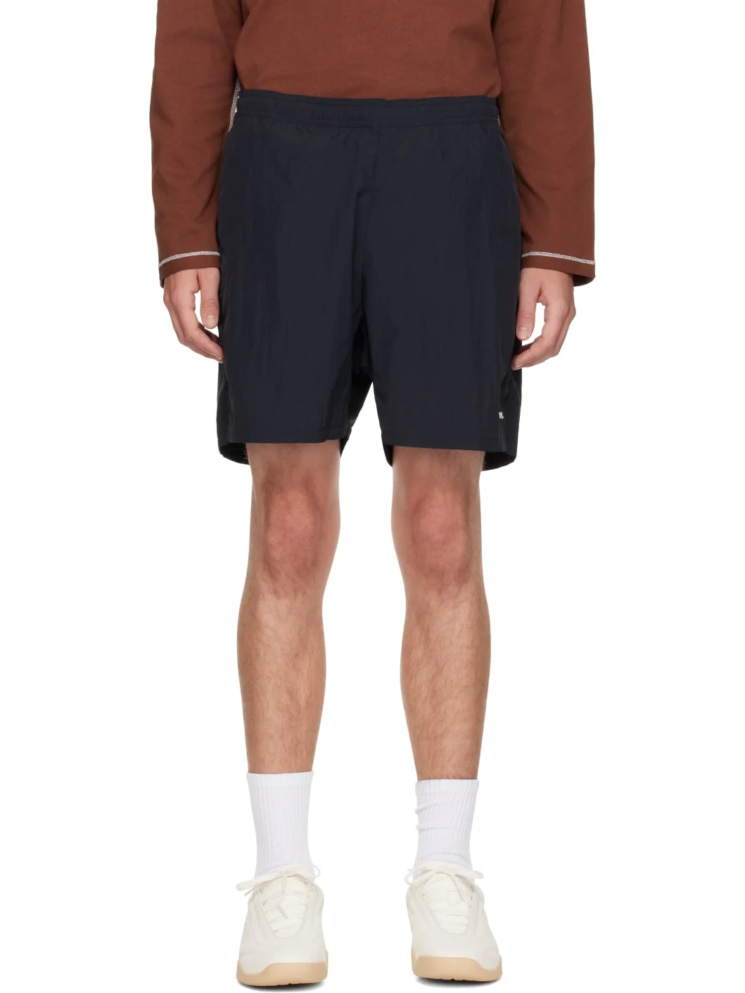 Black Logo Tennis Shorts - 1