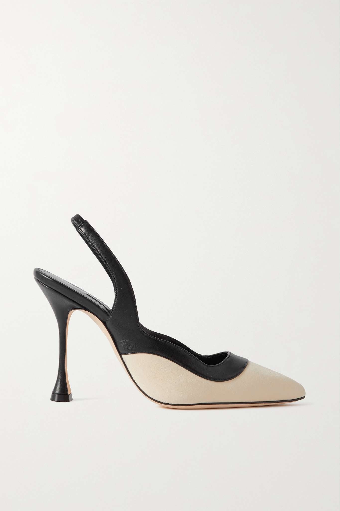 Goga 105 leather and suede slingback pumps - 1