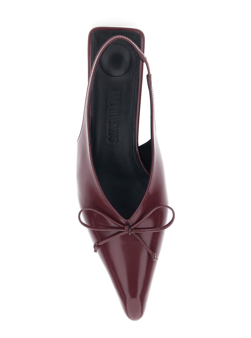 Jacquemus Women Bordeaux Pumps With Pointed Toe Design In Leather Woman - 4