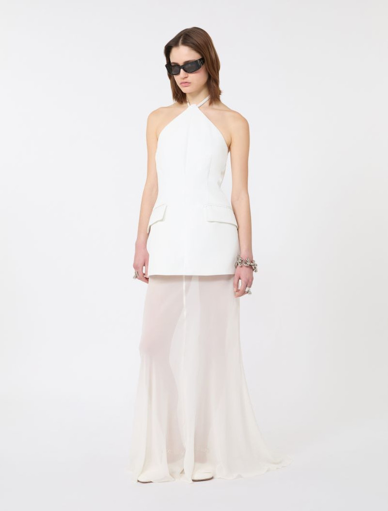 Sportmax Bi-material dress - white outlook