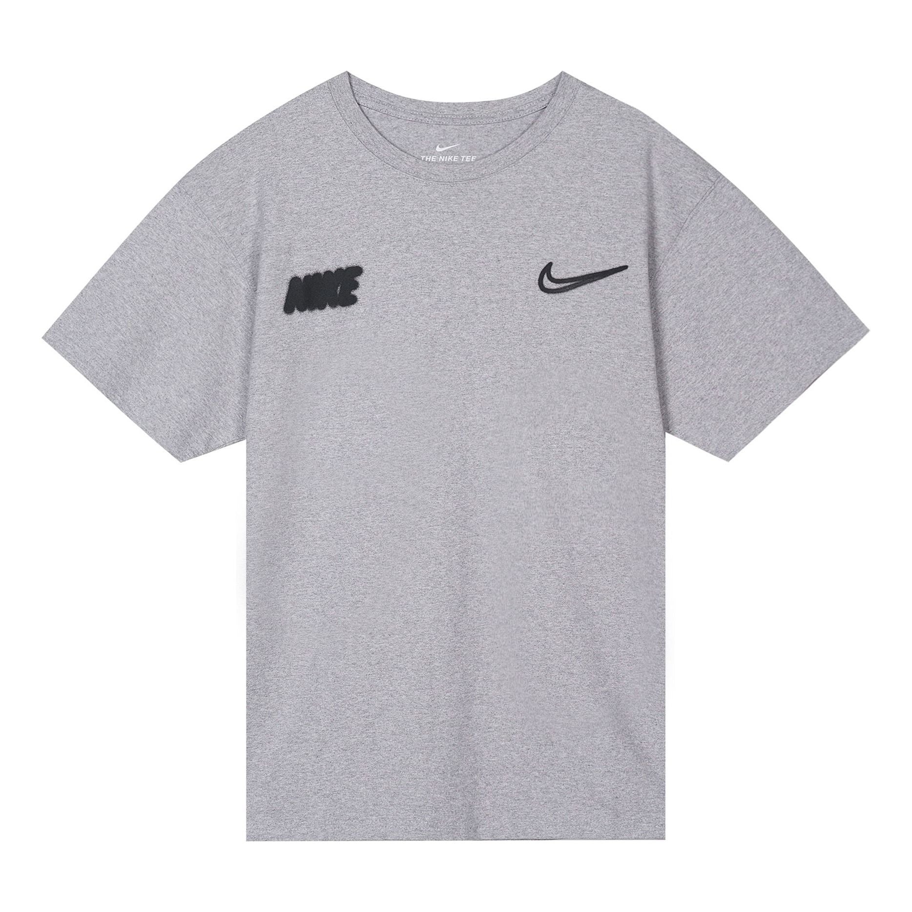 Nike Alphabet Logo Graffiti Round Neck Short Sleeve Gray CW5583-902 - 1