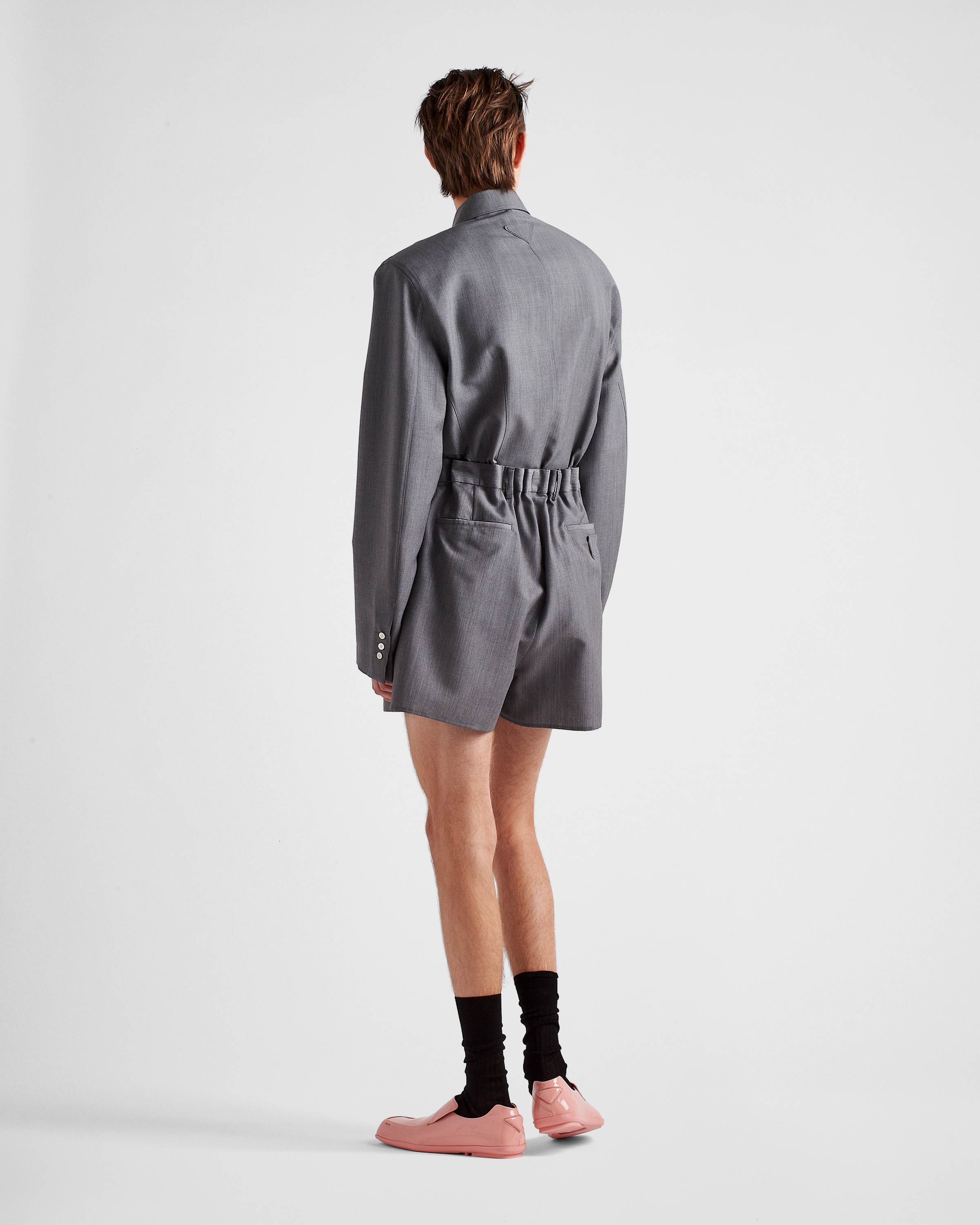 Single-breasted mohair wool jacket - 5