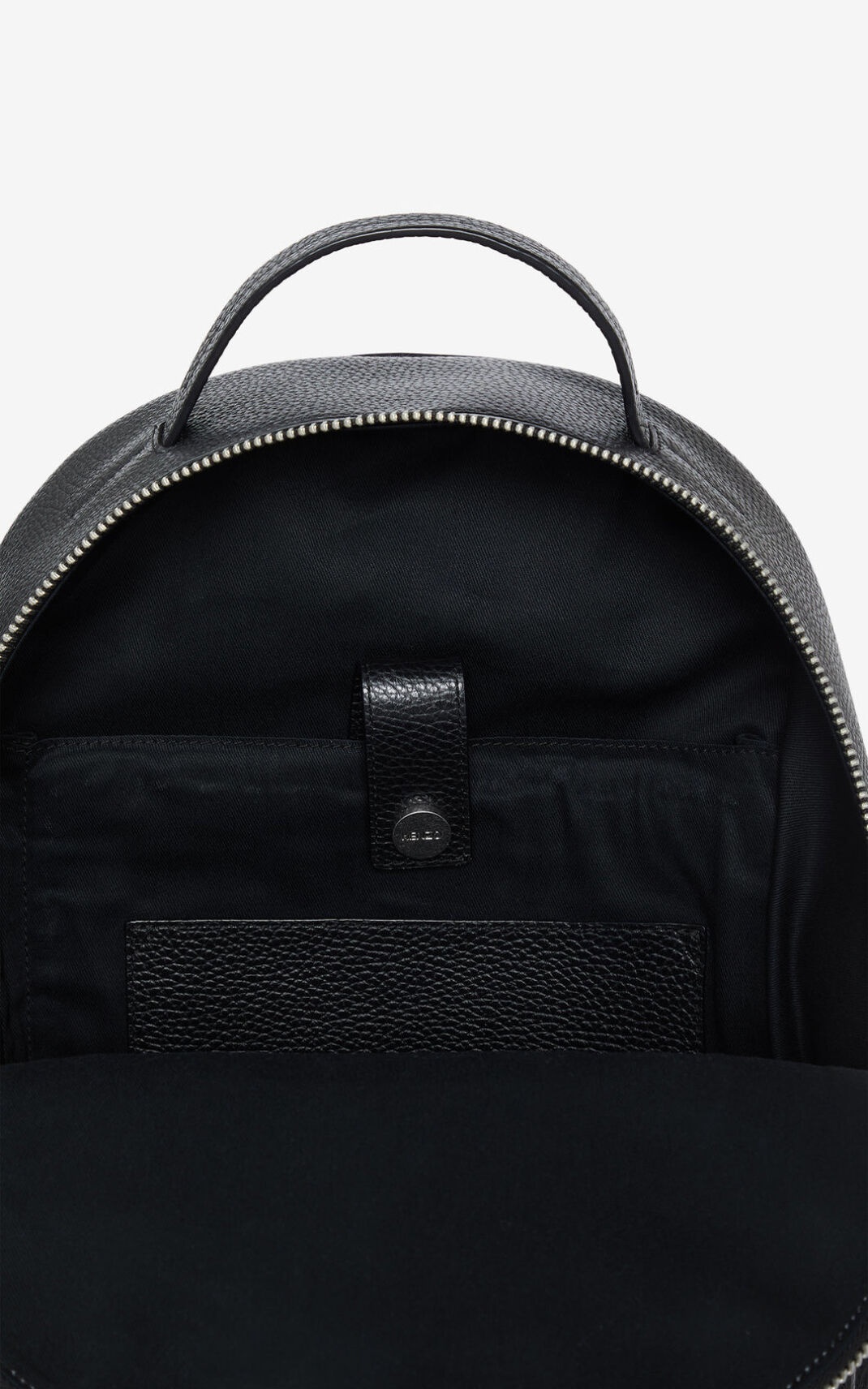 Grained leather backpack - 4