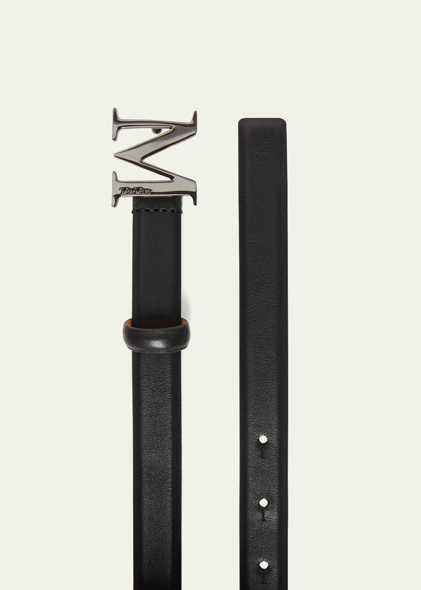 MClassic20 Black Leather Belt - 2