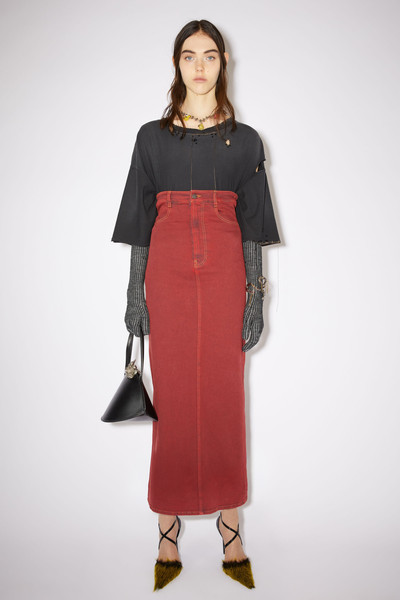 Acne Studios High waist denim maxi skirt - Bright Red outlook