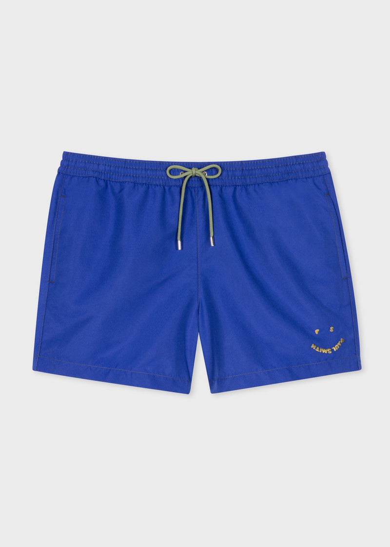 Cobalt Blue 'Happy' Swim Shorts 1