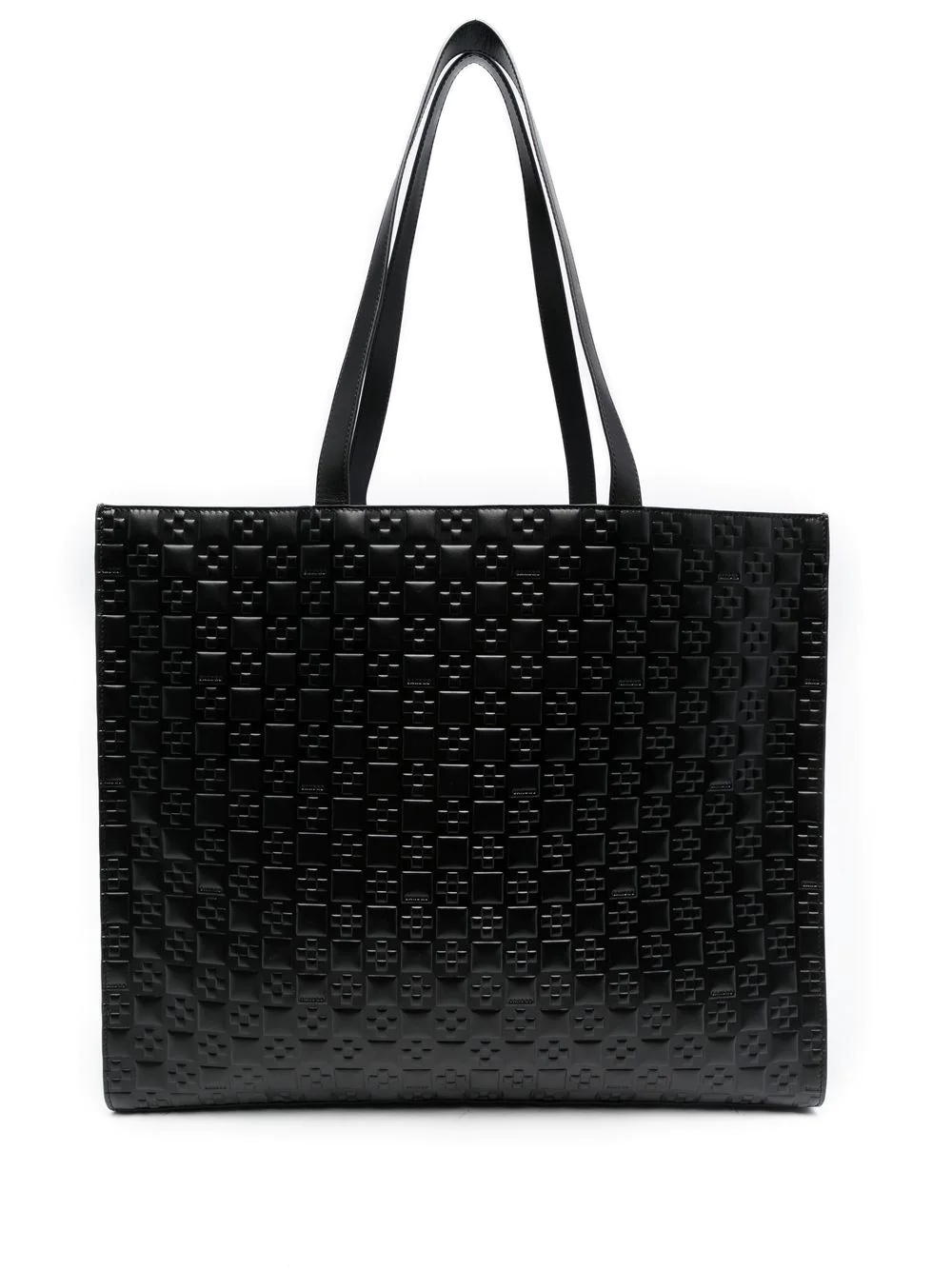 cross-embossed tote bag - 1