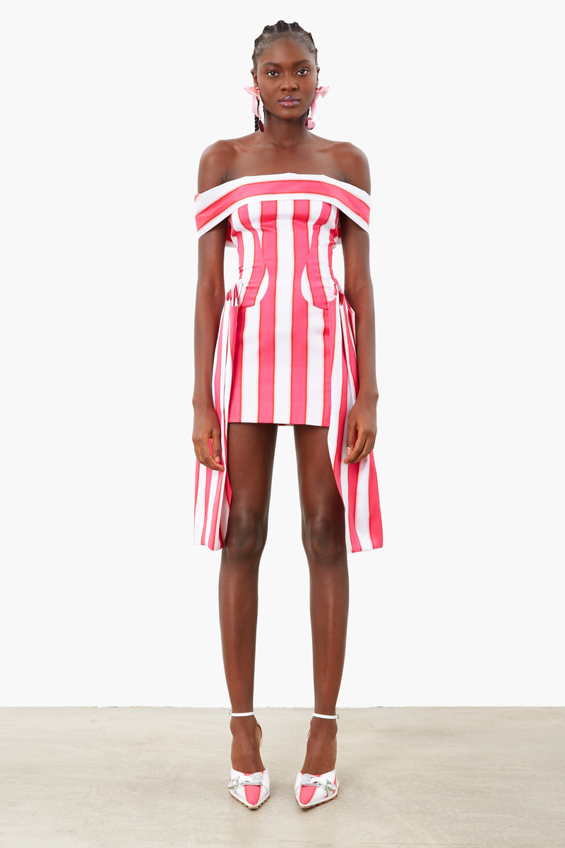 POSTER GIRL GUNPOWDER DRESS CANDY STRIPE outlook