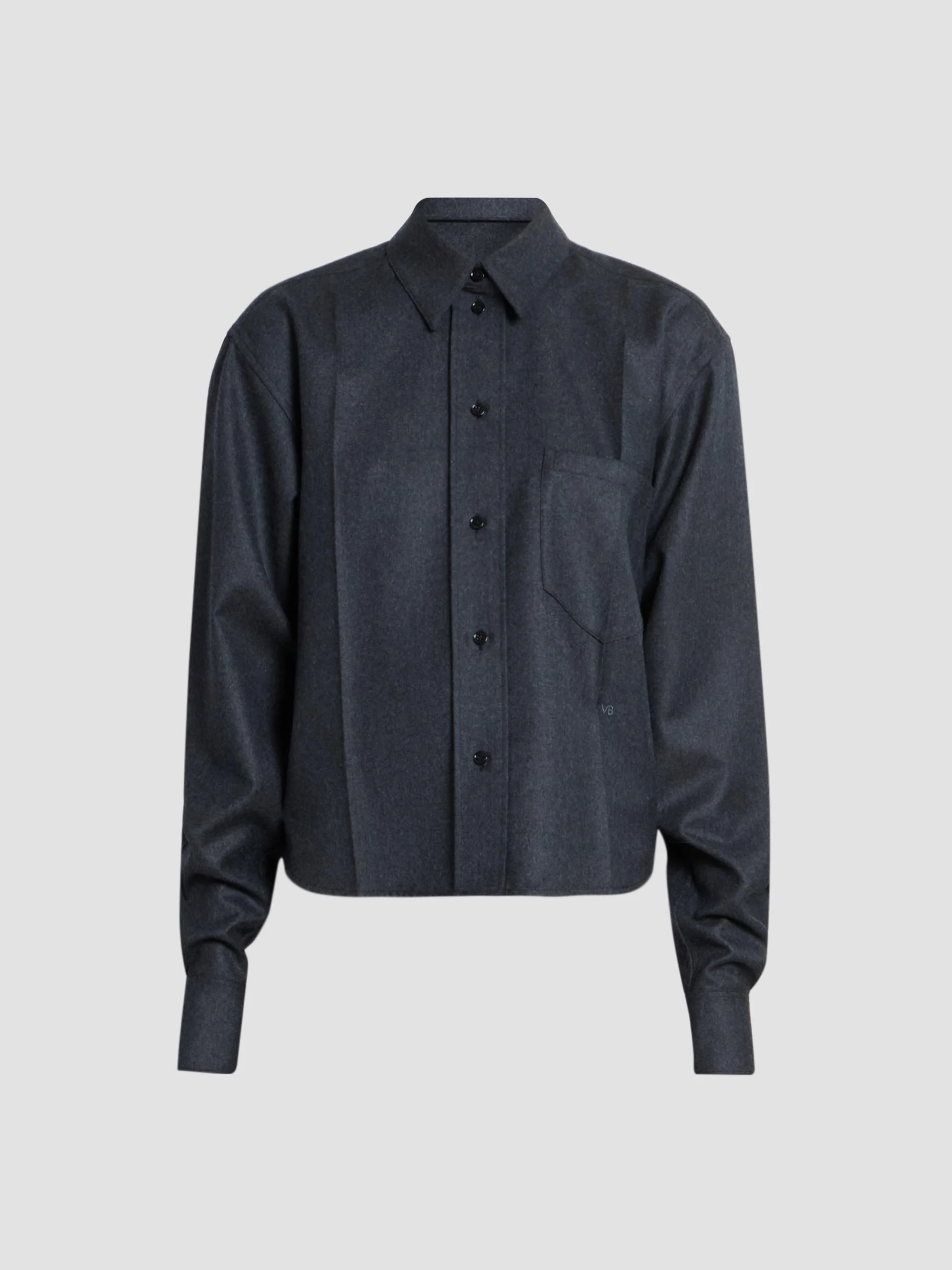 Women's Ellys Wool Shirt - Dark Grey Melange - 1