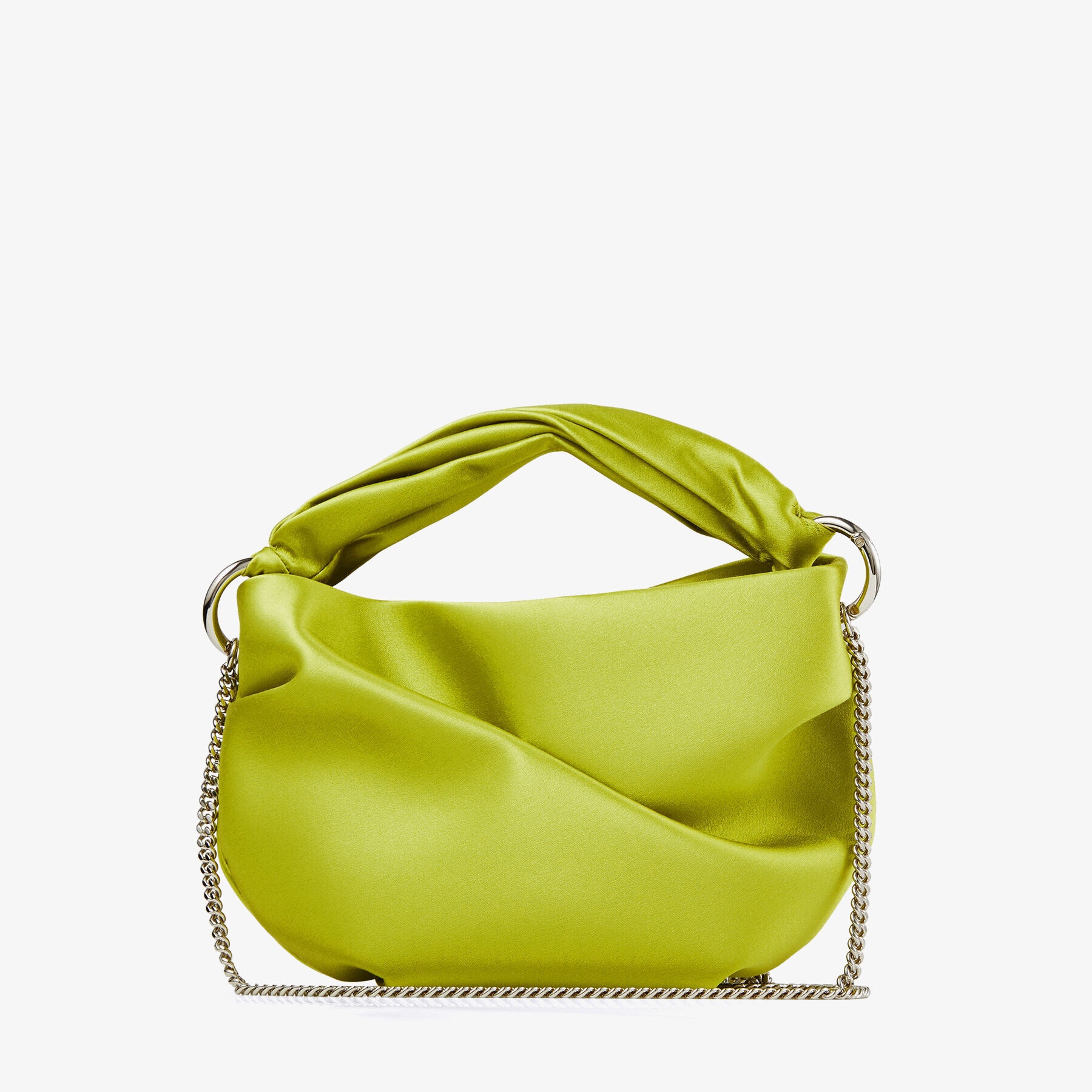 Bonny
Lime Satin Bag with Twisted Handle - 7