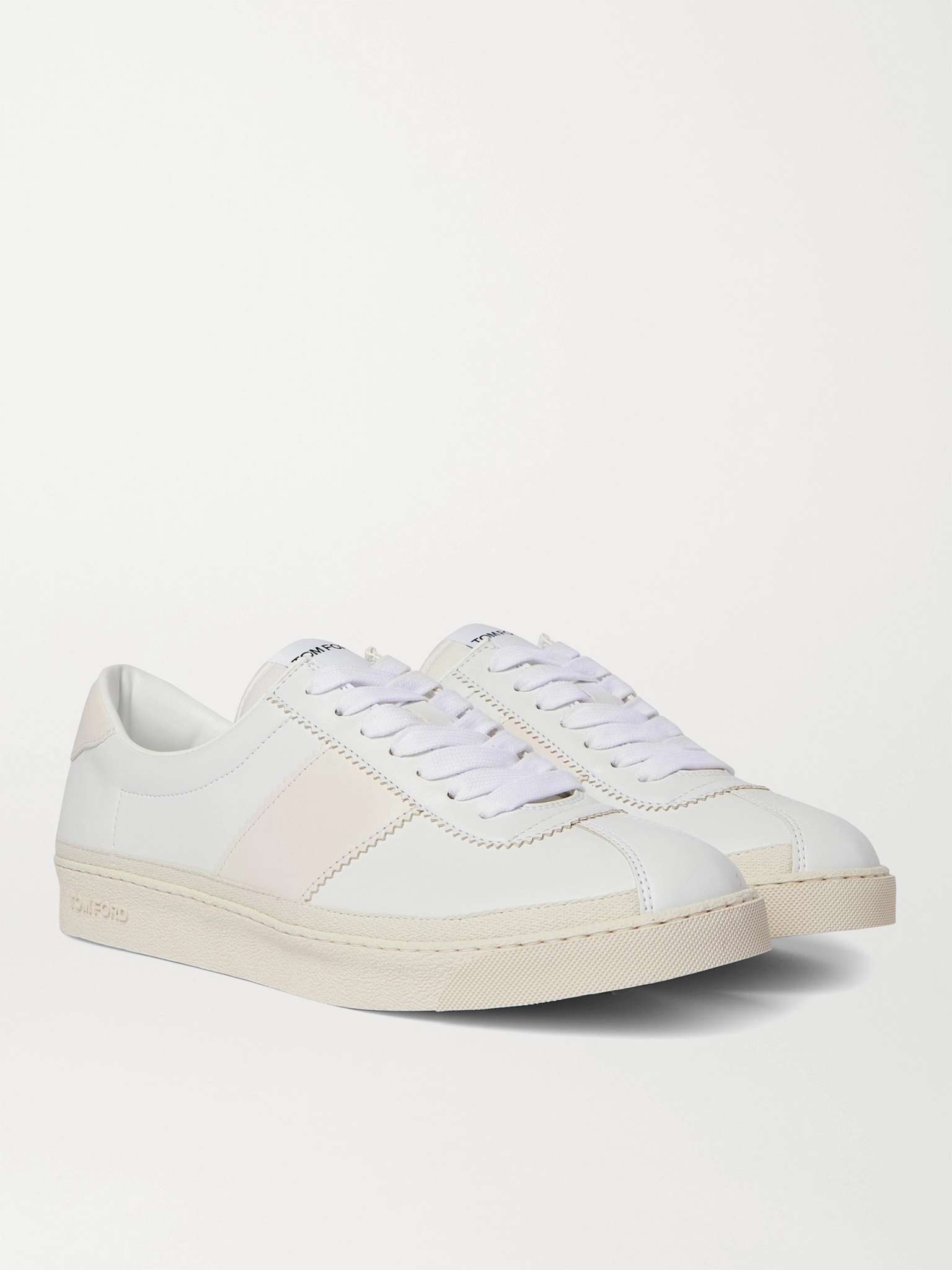 Bannister Panelled Faux Leather Sneakers - 4