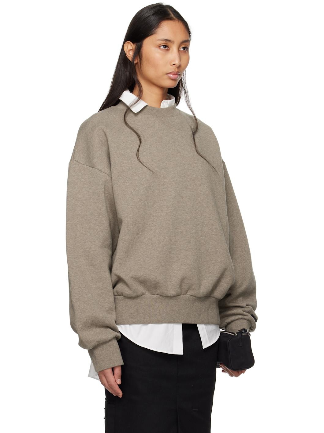 Gray Classic Crewneck Sweatshirt - 2