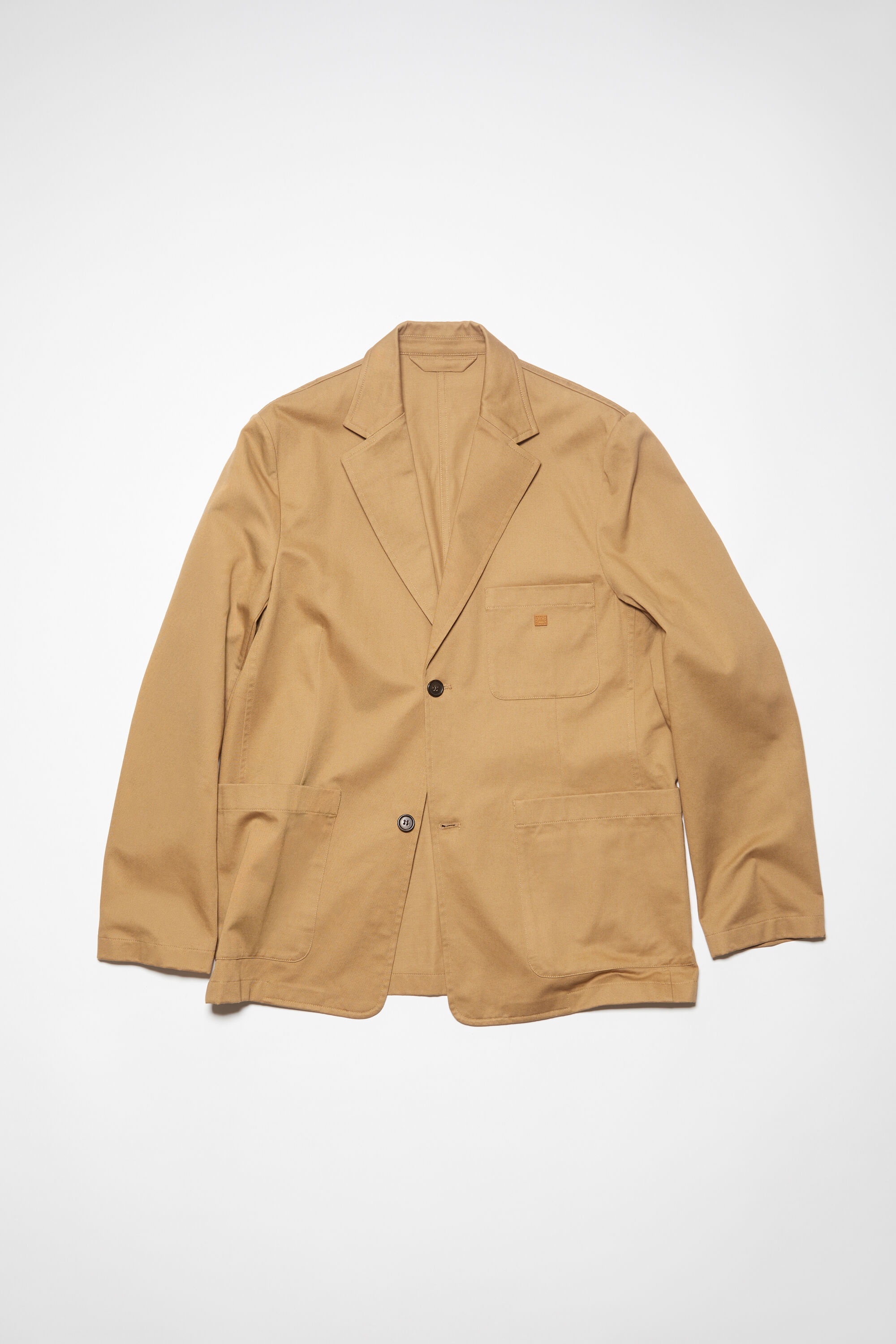 Twill cotton tailored jacket - Camel brown - 7