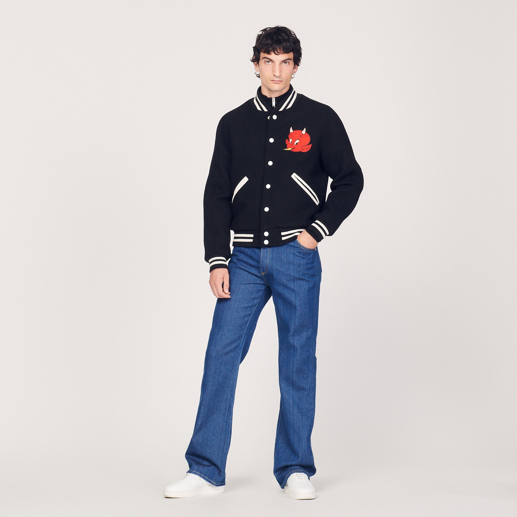Hot Stuff wool cloth varsity jacket - 5