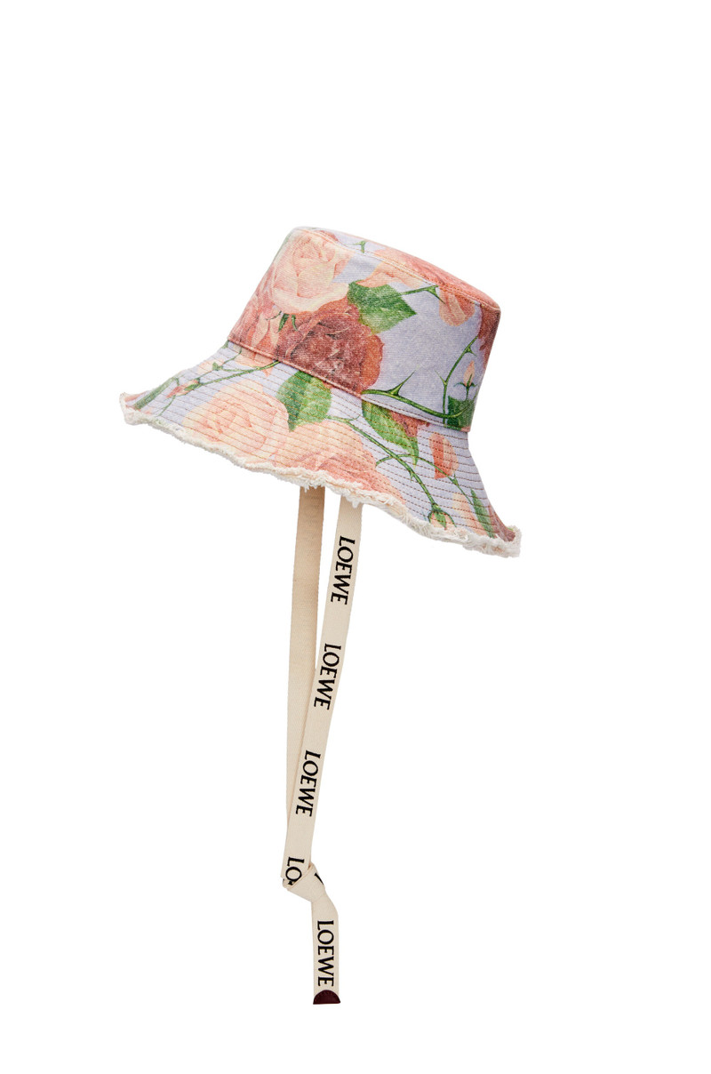 Roses fisherman hat in denim 4