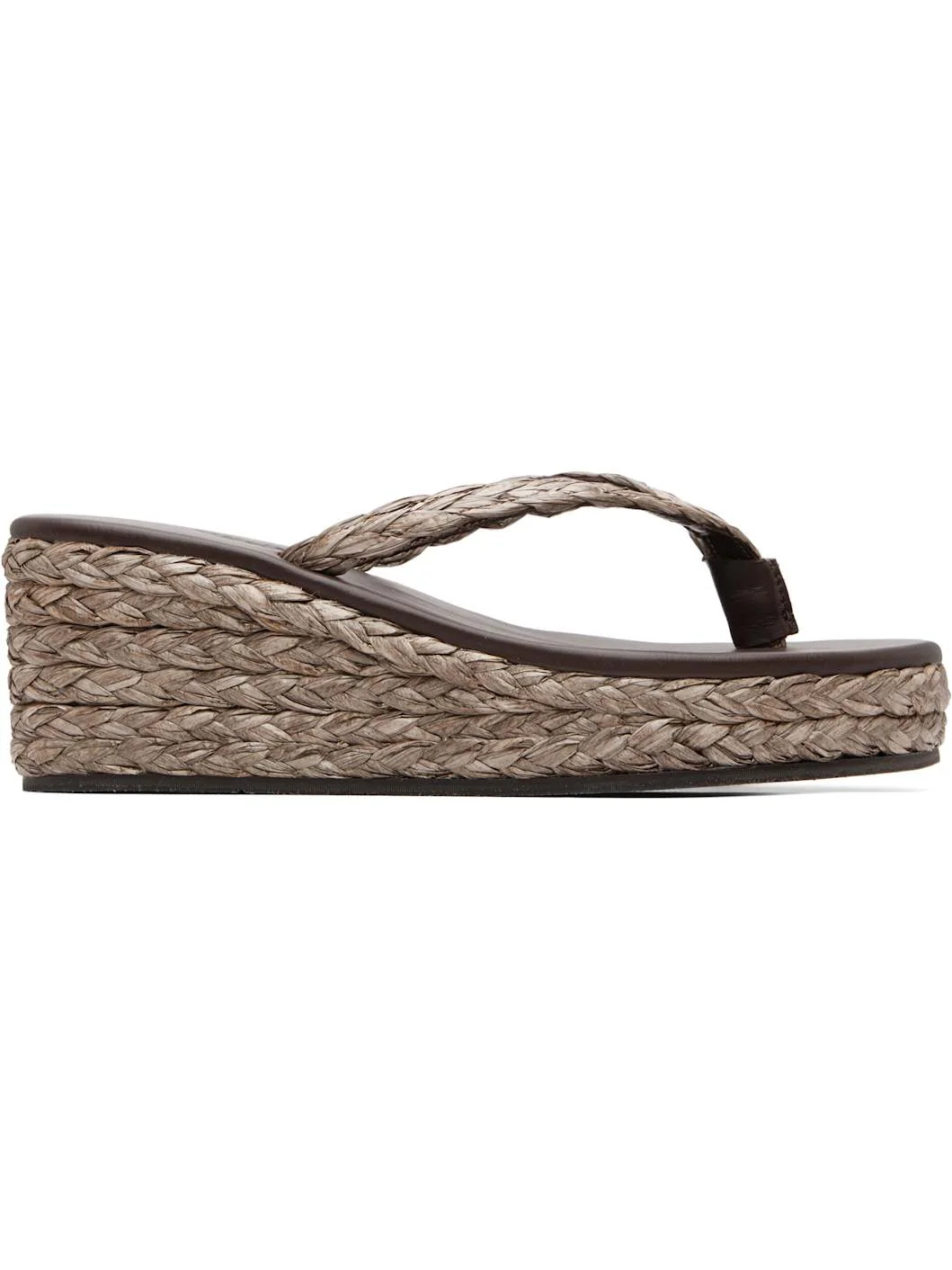 Brown Etheria Low Wedge Heeled Sandals - 1