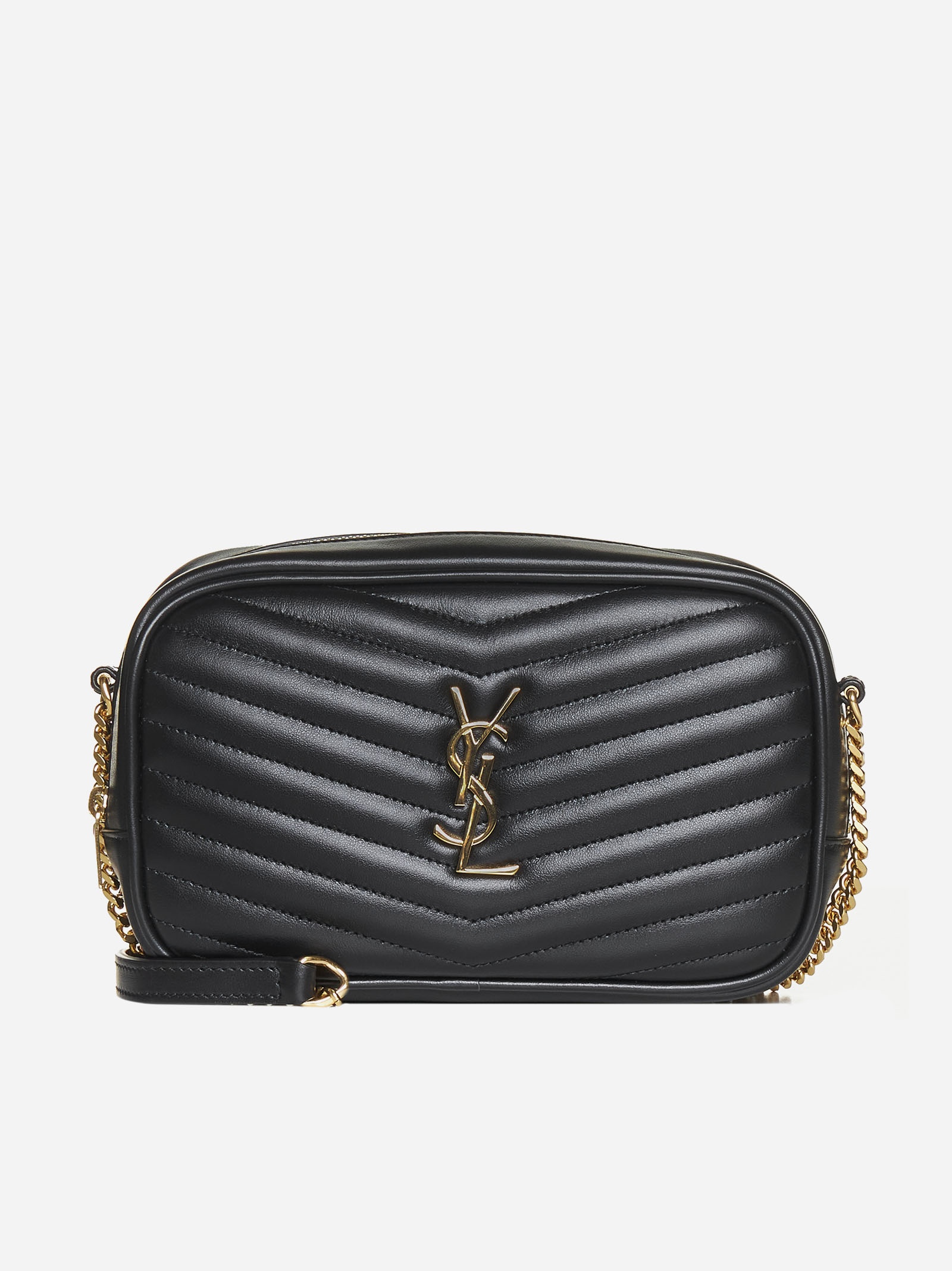 YSL logo leather camera mini bag - 1