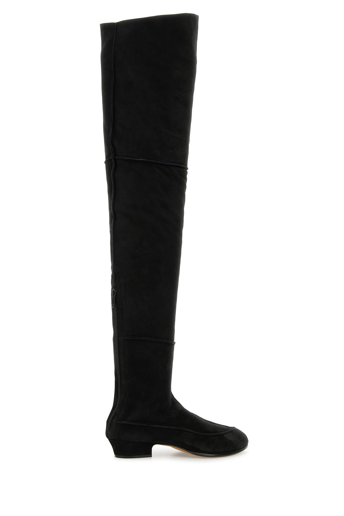 Black suede Awar 25 over-the-knee boots - 3