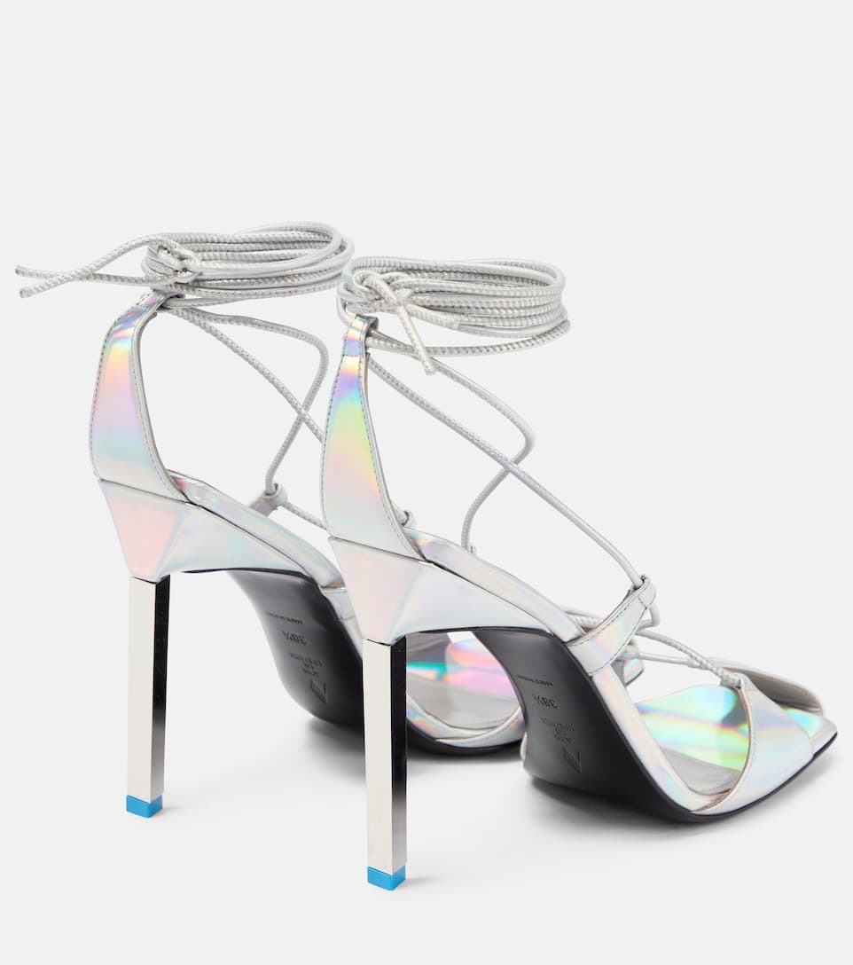 Adele metallic leather sandals - 3