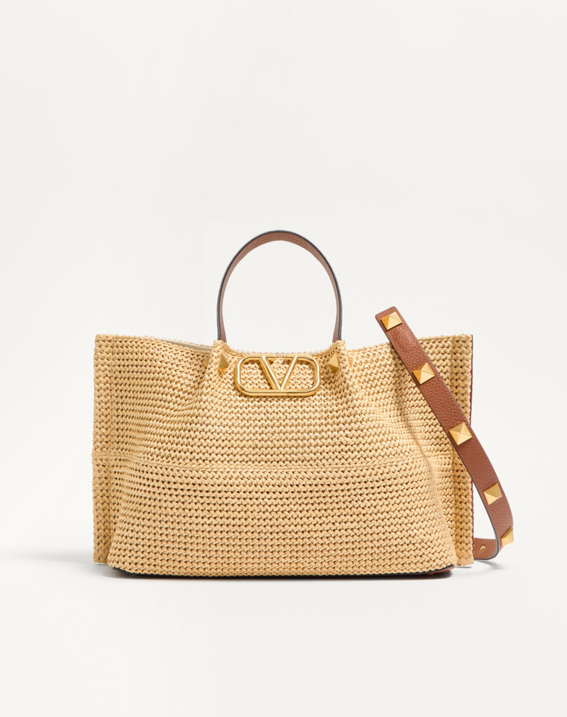 MEDIUM STRAW SUMMER TOTE 1