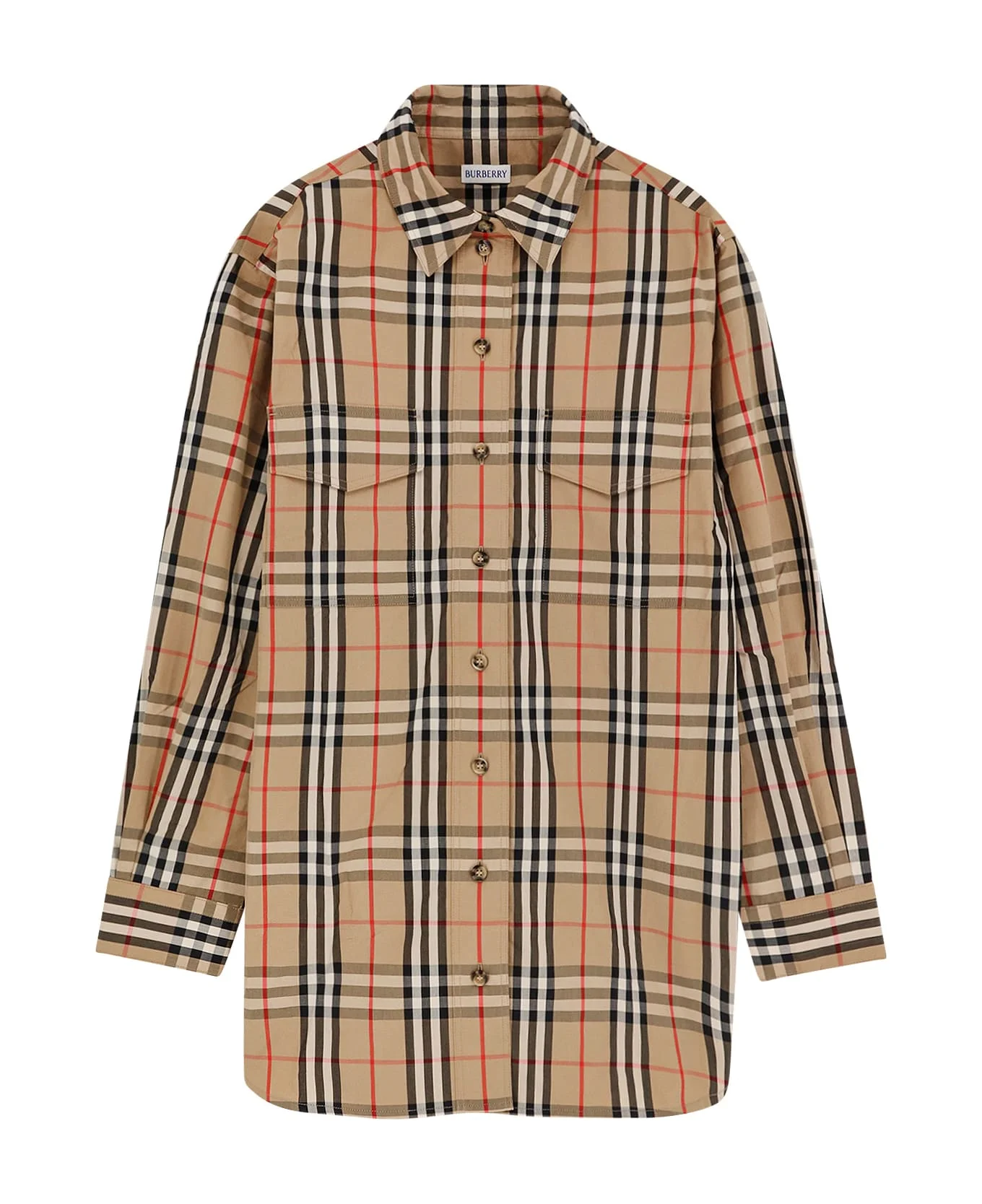 Cotton Shirt With Check Print - 1