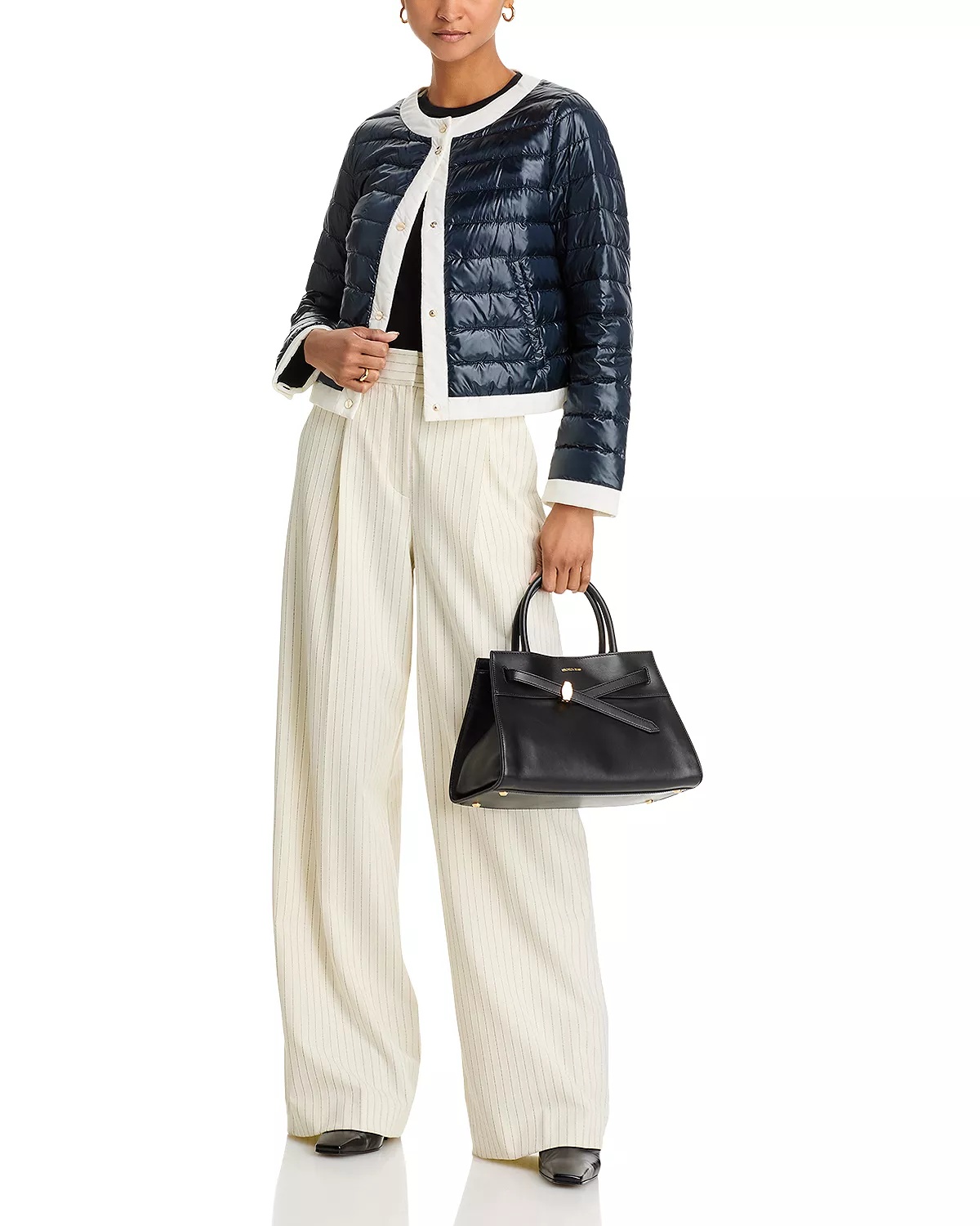 Matte Trim Quilted Short Jacket - 3