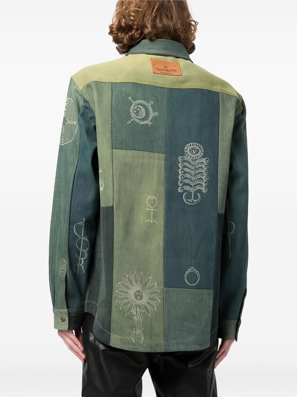 patchwork shirt - 4