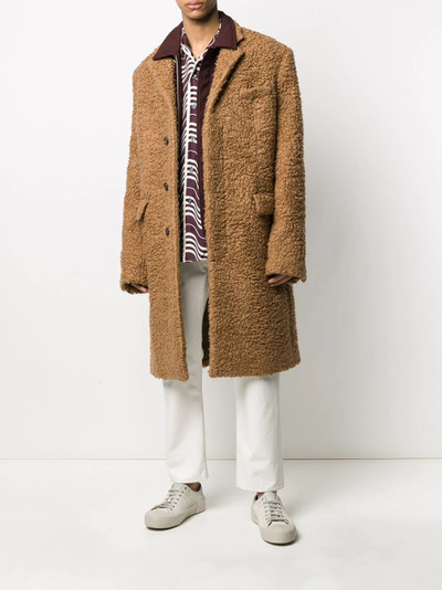 Marni curly-effect single-breasted coat outlook