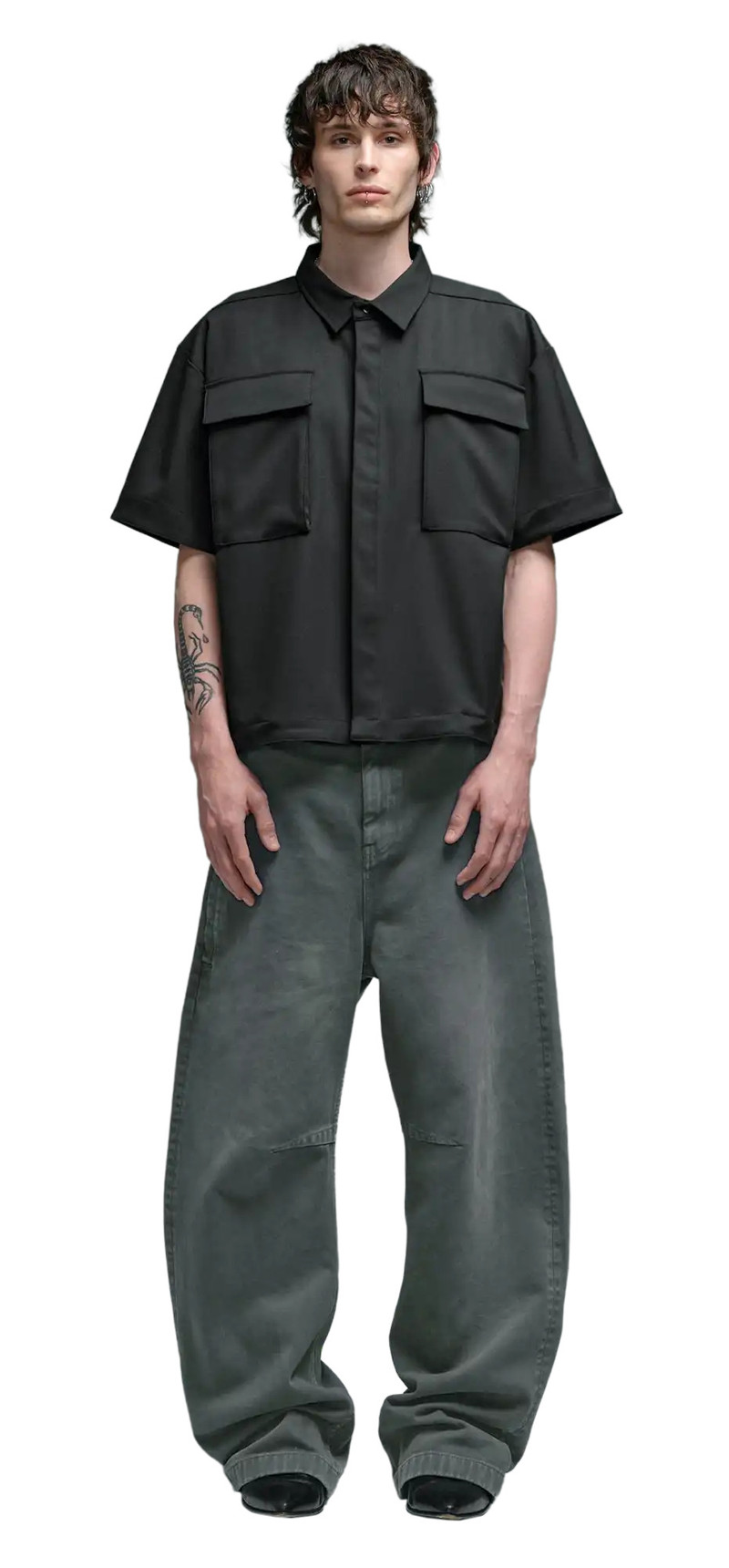 entire studios DUTY SHIRT BLACK outlook