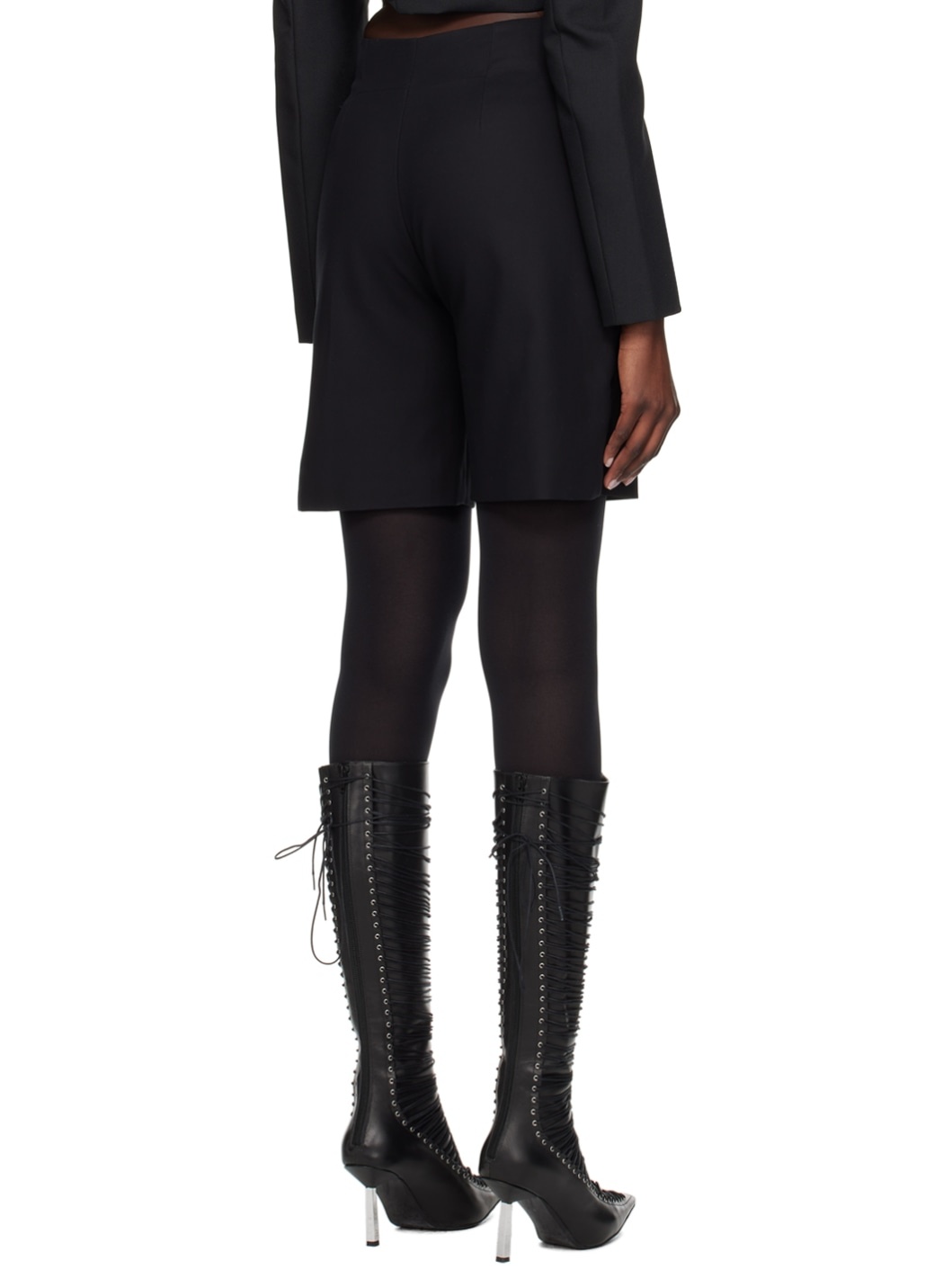 Black Sepal Shorts - 3