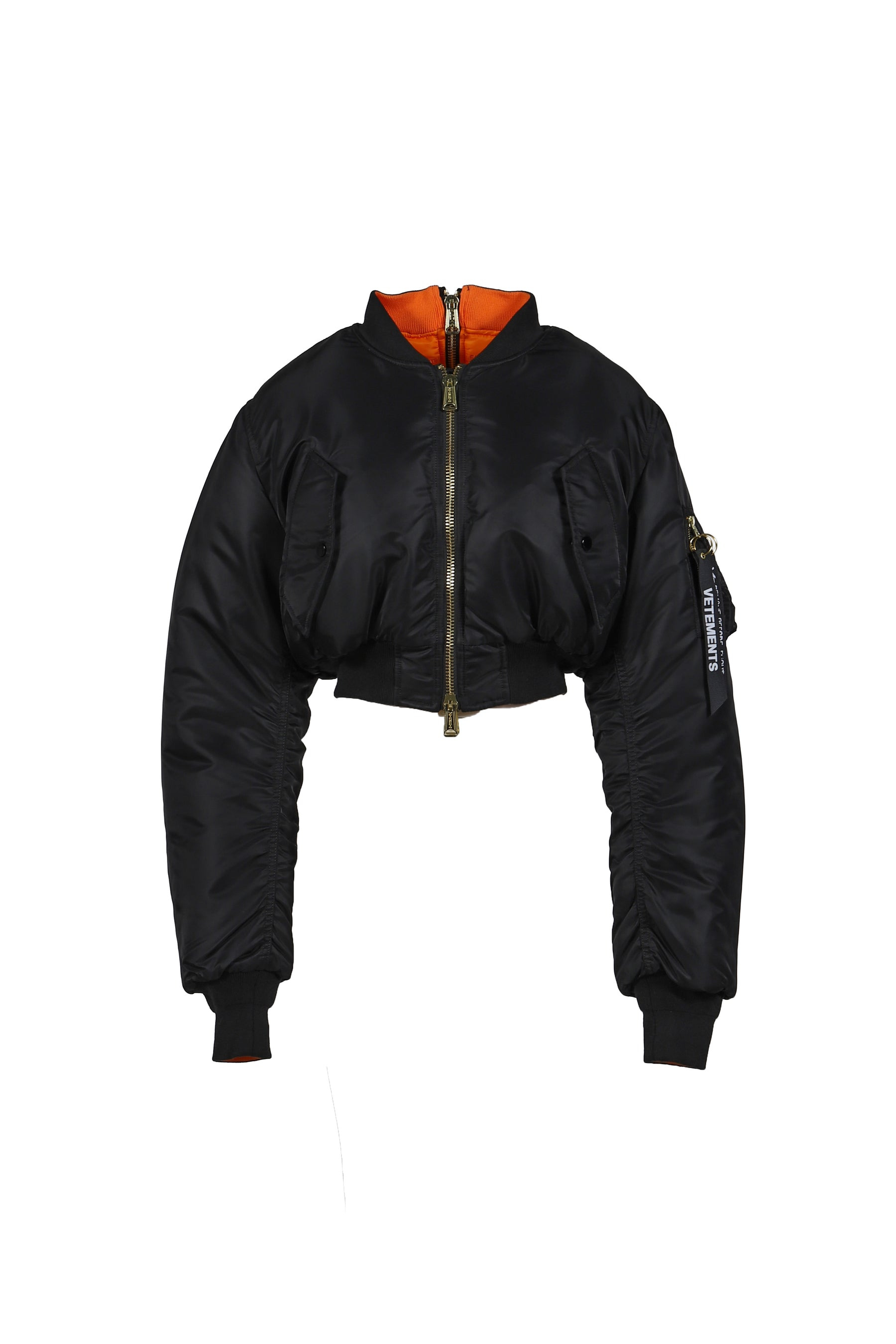 FITTED DOUBLE ZIP BOMBER JACKET / BLK - 5