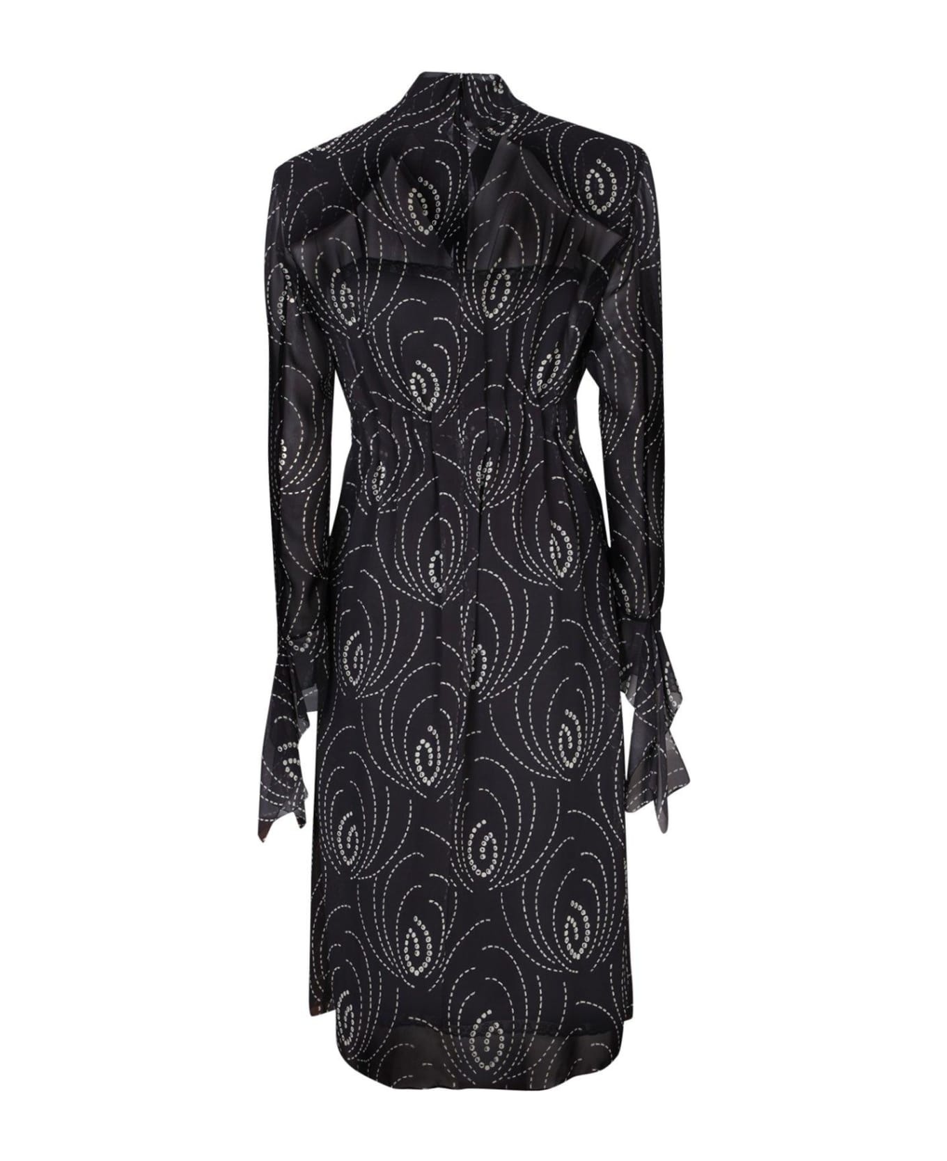 All-over Geometric Printed Midi Dress - 2